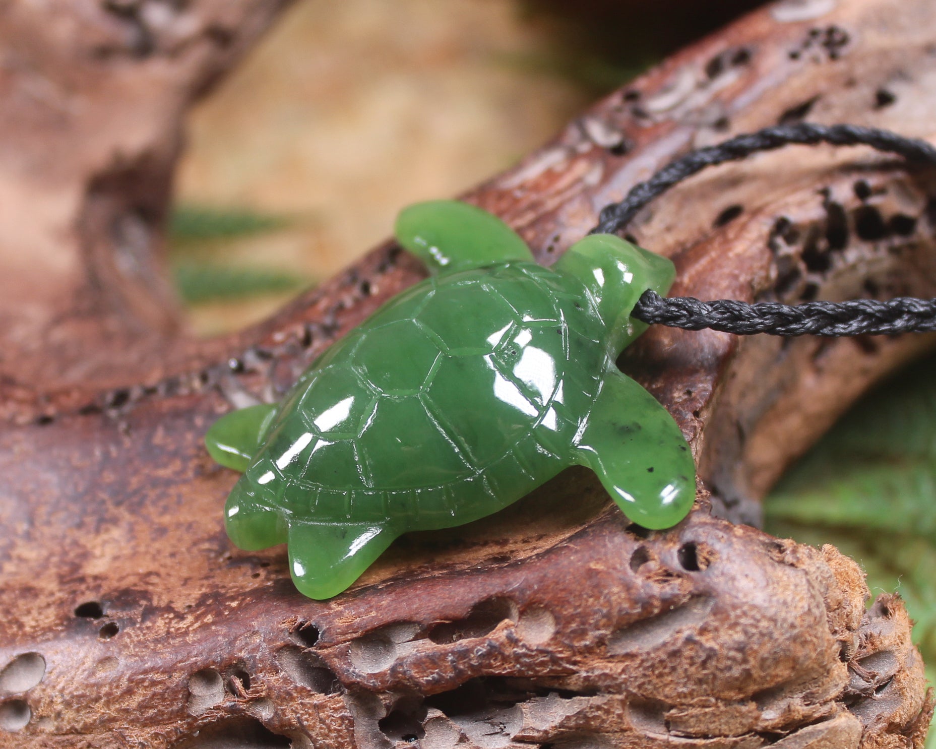 Turtle carved from Hapopo Pounamu - NZ Greenstone