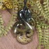 Manaia carved from Flower Jade Pounamu - NZ Greenstone