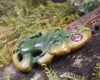 Hei Tiki carved from Flower Jade Pounamu - NZ Greenstone