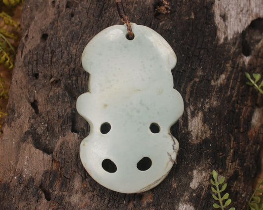 Hei Tiki carved from Inanga Pounamu - NZ Greenstone