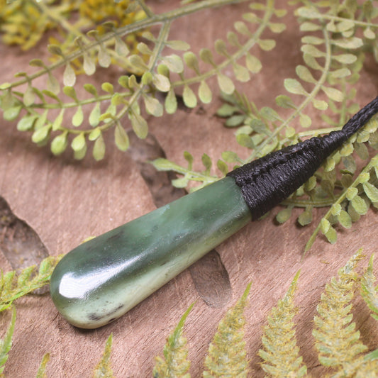 Roimata or Teardop carved from Hapopo Pounamu - NZ Greenstone