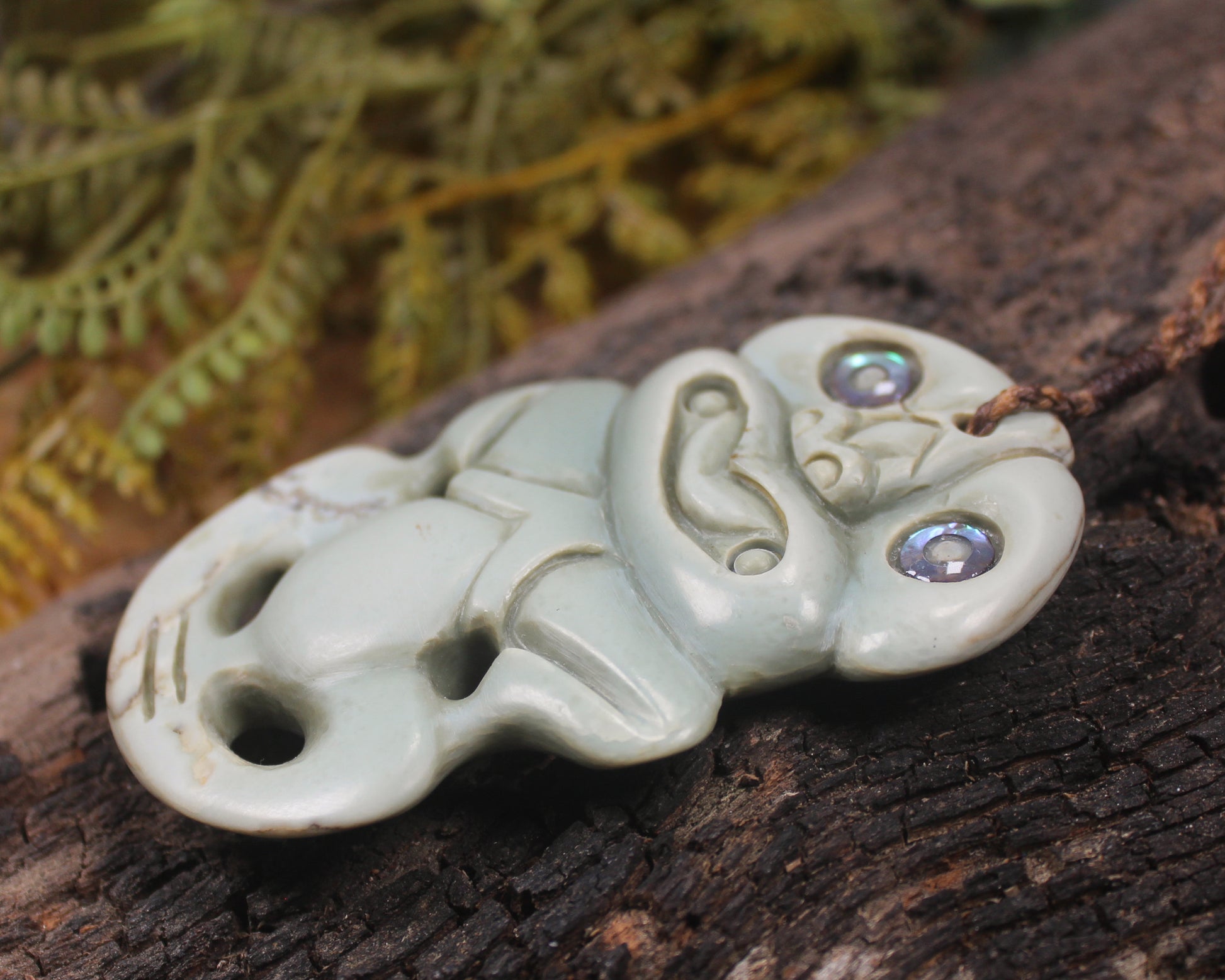 Hei Tiki carved from Inanga Pounamu - NZ Greenstone