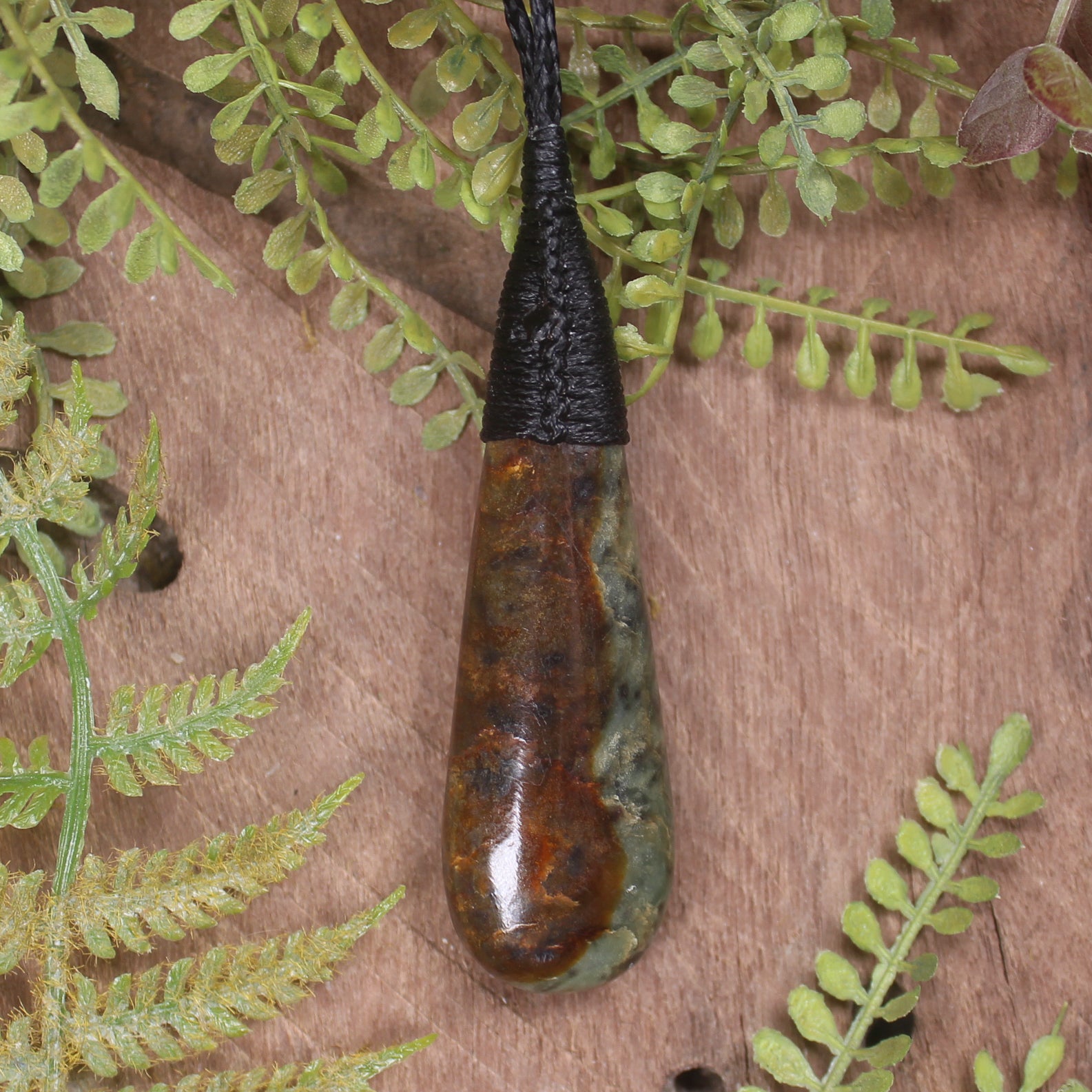 Roimata or Teardop carved from Totoweka Pounamu - NZ Greenstone