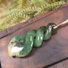 Twist or Pikorua carved from Flower Jade Pounamu - NZ Greenstone
