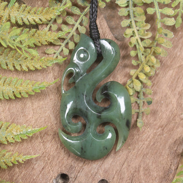 Manaia carved from Hapopo Pounamu - NZ Greenstone
