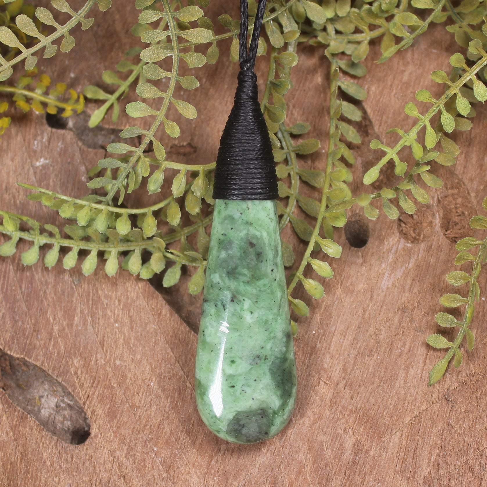 Roimata or Teardop carved from Hapopo Pounamu - NZ Greenstone