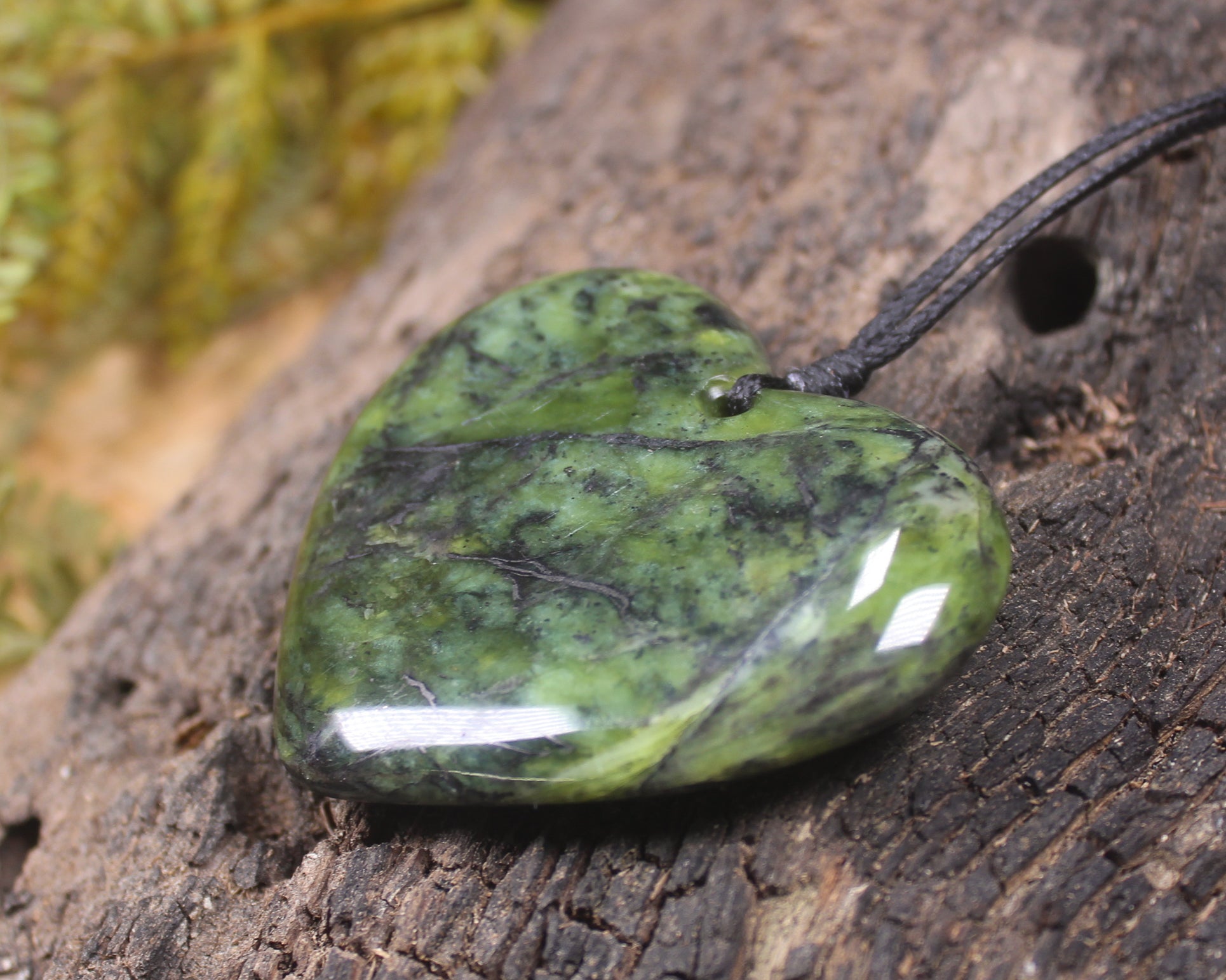 Heart carved from Douglas Creek Pounamu - NZ Greenstone