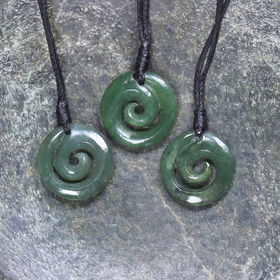 Koru carved from Hapopo Pounamu - NZ Greenstone