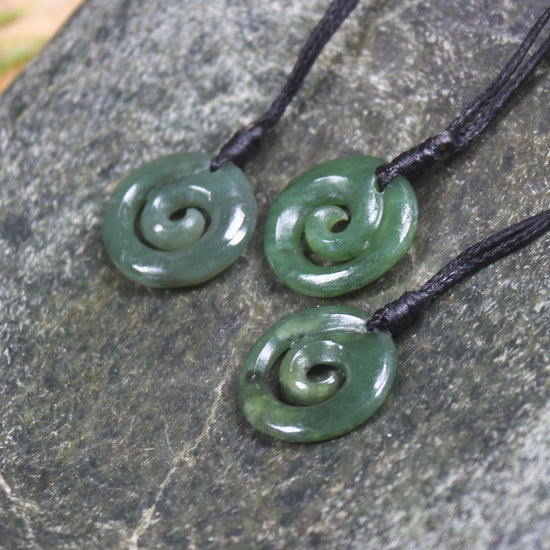 Koru carved from Hapopo Pounamu - NZ Greenstone
