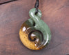 Flower Jade Koru Twist Pounamu - NZ Greenstone