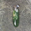 Sterling Silver Greenstone Pendant carved from Flower Jade Pounamu - NZ Greenstone