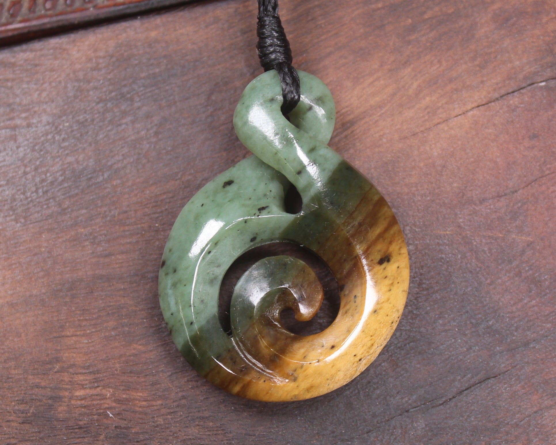 Flower Jade Koru Twist Pounamu - NZ Greenstone