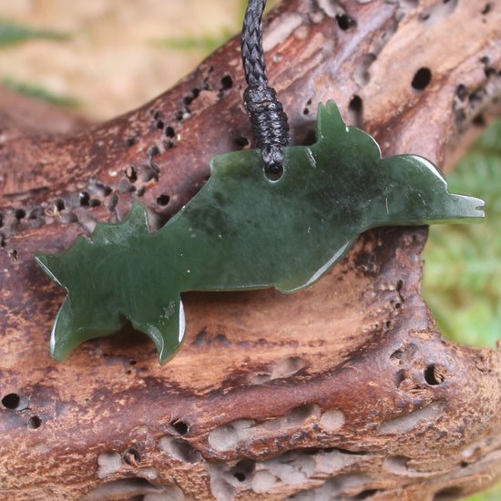 Dolphin or Aihe Pendant - Kawakawa Pounamu - NZ Greenstone