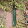 Roimata or Teardop carved from Hapopo Pounamu - NZ Greenstone