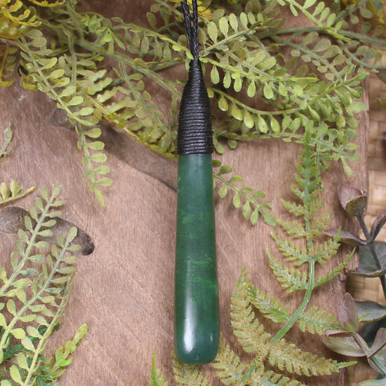 Roimata or Teardop carved from Hapopo Pounamu - NZ Greenstone