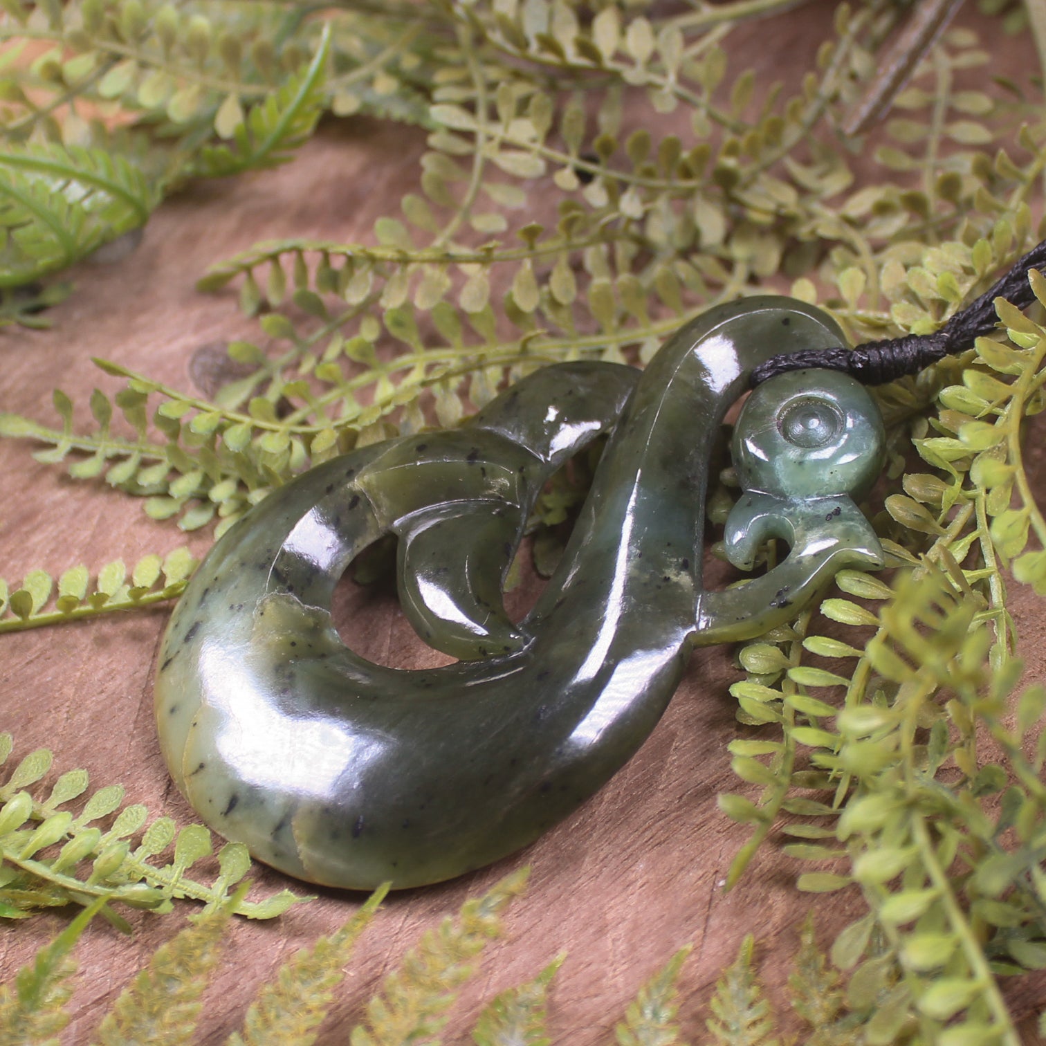 Manaia pendant carved from Rimu Pounamu - NZ Greenstone