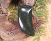 Taniwha Tooth or Niho carved from Rimu Pounamu - NZ Greenstone
