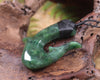 Hei Matau or Fish Hook carved from Kawakawa Pounamu - NZ Greenstone