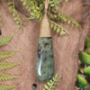 Roimata or Teardop carved from Hapopo Pounamu - NZ Greenstone