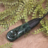 Roimata or Teardop with Koru carved from Kawakawa Pounamu - NZ Greenstone