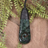 Roimata or Teardop with Koru carved from Kawakawa Pounamu - NZ Greenstone