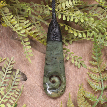 Roimata with Koru Pounamu Pendant - NZ Greenstone