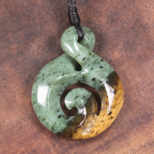 Flower Jade Koru Twist Pounamu - NZ Greenstone