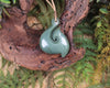 Hei Matau carved from Inanga Pounamu - NZ Greenstone