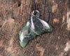 Whale tail carved from Inanga Pounamu - NZ Greenstone