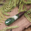 Roimata or Teardop carved from Hapopo Pounamu - NZ Greenstone