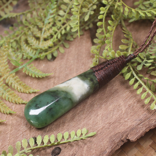 Roimata or Teardop carved from Hapopo Pounamu - NZ Greenstone