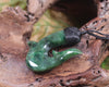 Hei Matau or Fish Hook carved from Kawakawa Pounamu - NZ Greenstone