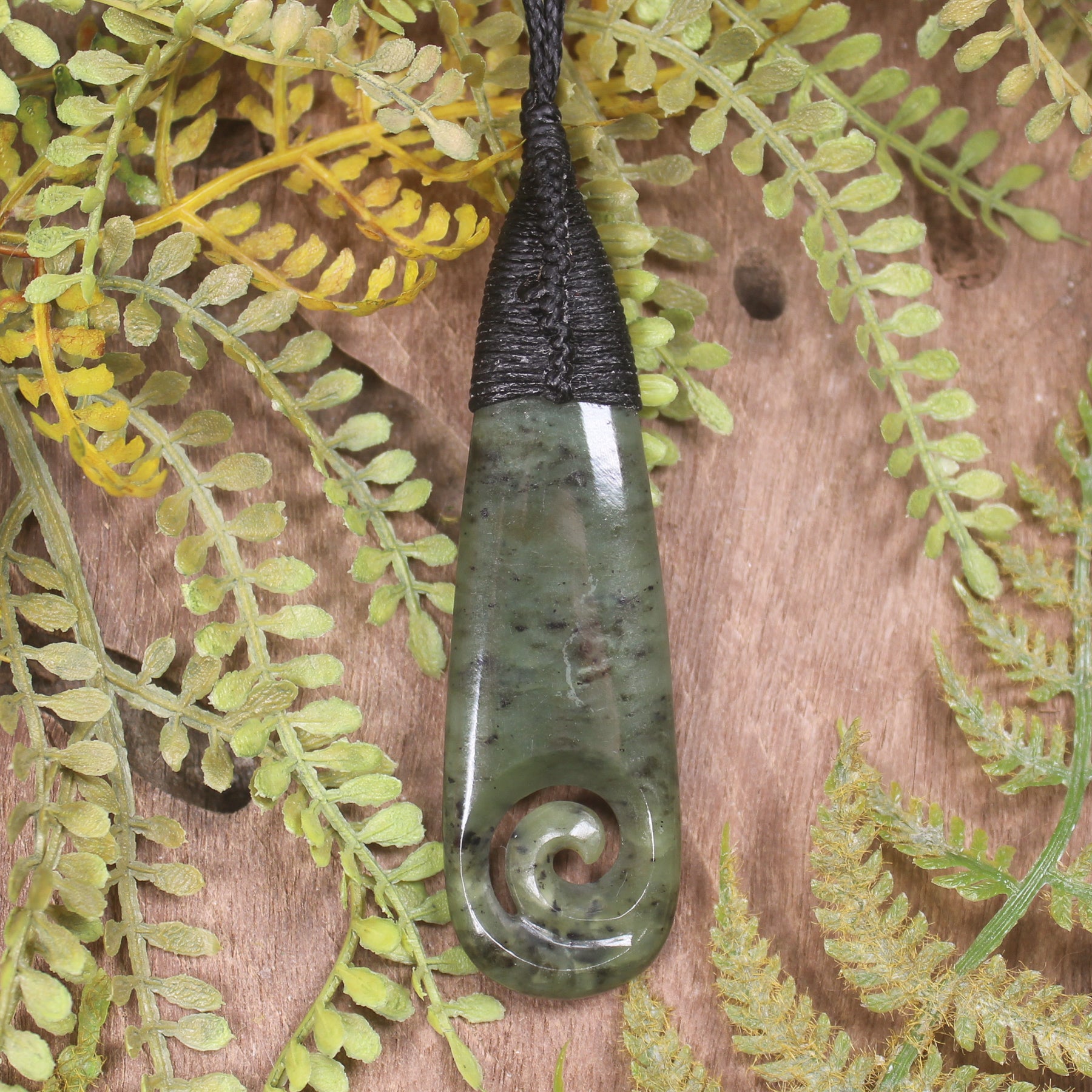 Roimata with Koru Pounamu Pendant - NZ Greenstone