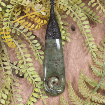 Roimata with Koru Pounamu Pendant - NZ Greenstone