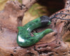 Hei Matau or Fish Hook carved from Kawakawa Pounamu - NZ Greenstone