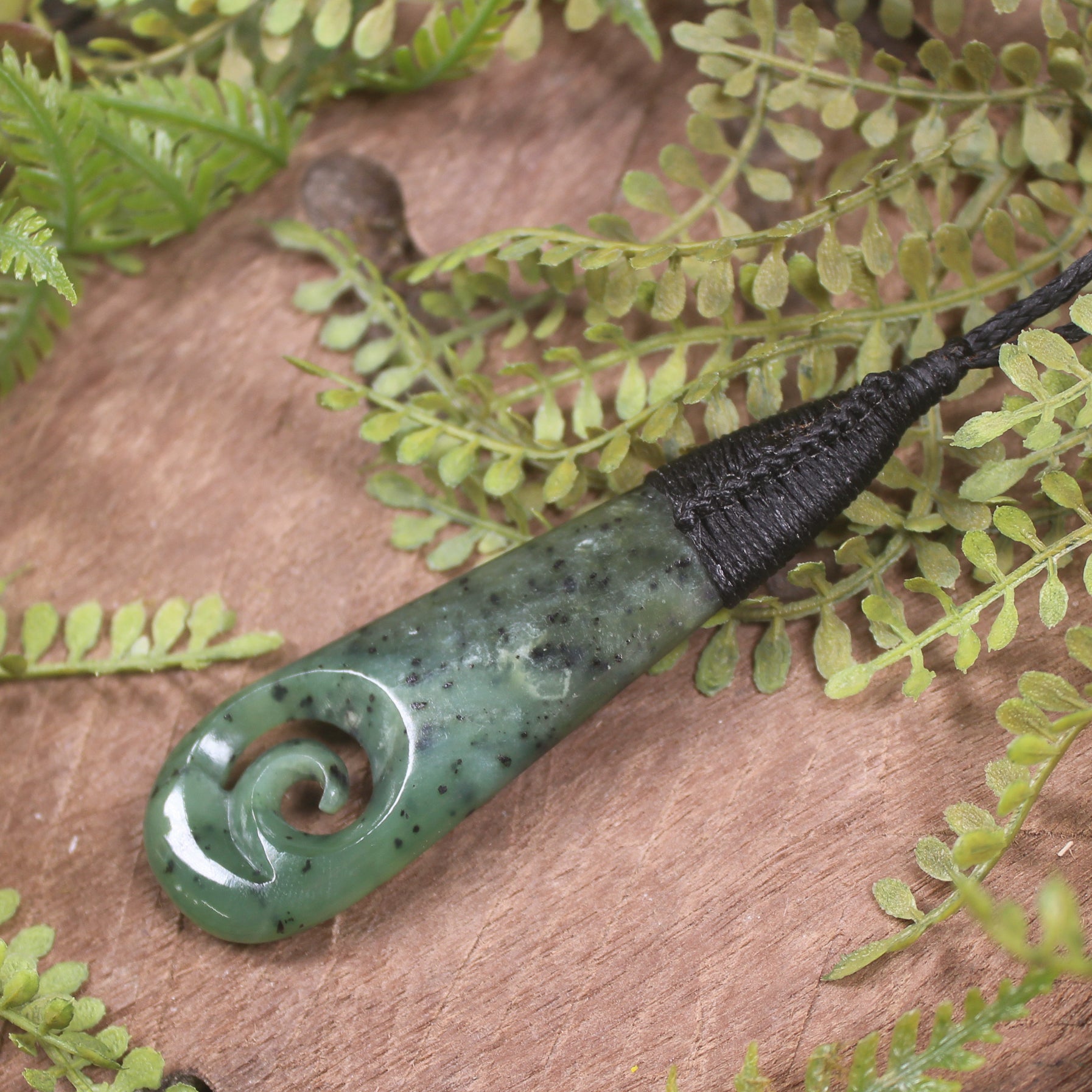 Roimata with Koru Pounamu Pendant - NZ Greenstone