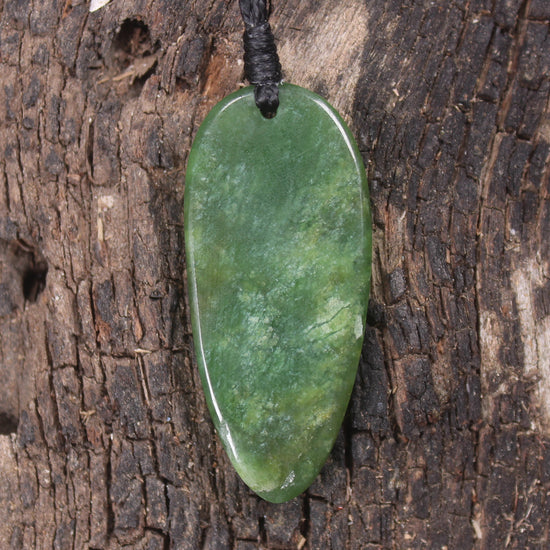Ruru or Owl Bird Pendant carved from New Zealand Greenstone