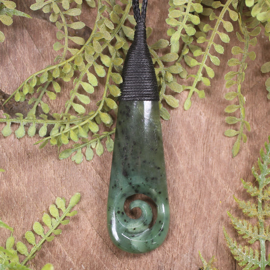 Roimata with Koru Pounamu Pendant - NZ Greenstone
