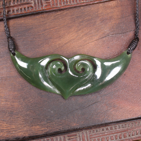 Breastplate or Shield carved from Kawakawa Pounamu - NZ Greenstone