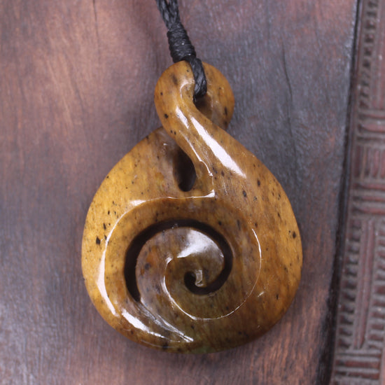 Flower Jade Koru Twist Pounamu - NZ Greenstone
