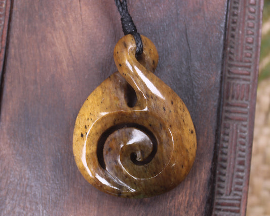 Flower Jade Koru Twist Pounamu - NZ Greenstone