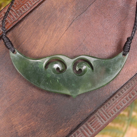Breastplate or Shield carved from Kawakawa Pounamu - NZ Greenstone