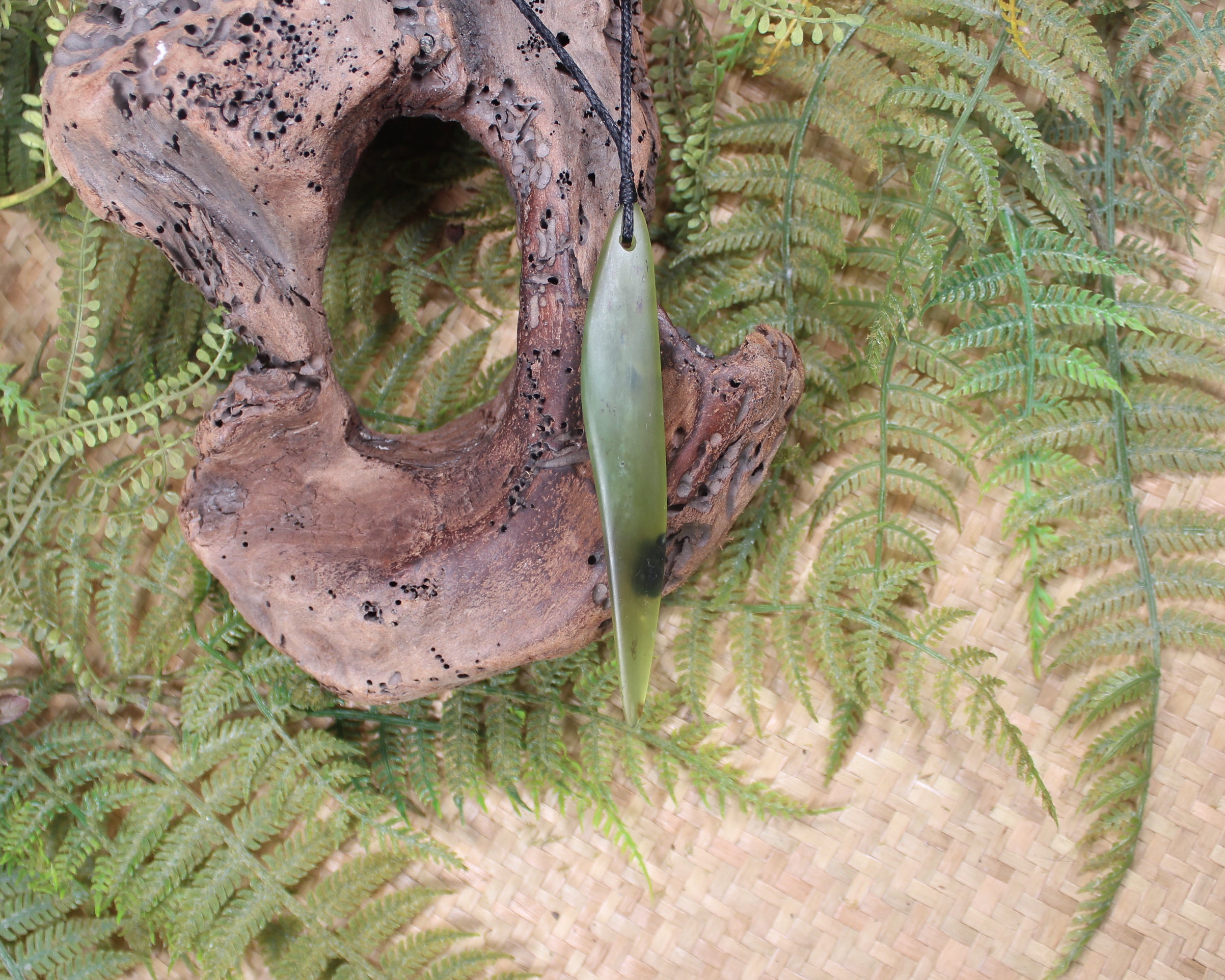 Roimata or Teardrop carved from Tangiwai Pounamu - NZ Greenstone
