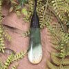 Roimata or Teardop carved from Hapopo Pounamu - NZ Greenstone