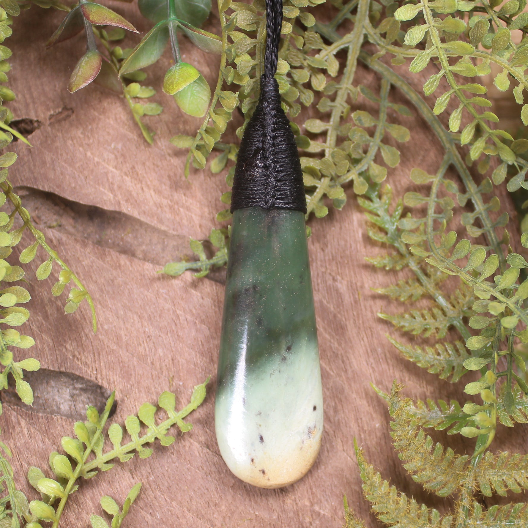 Roimata or Teardop carved from Hapopo Pounamu - NZ Greenstone