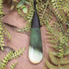 Roimata or Teardop carved from Hapopo Pounamu - NZ Greenstone