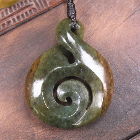 Flower Jade Koru Twist Pounamu - NZ Greenstone