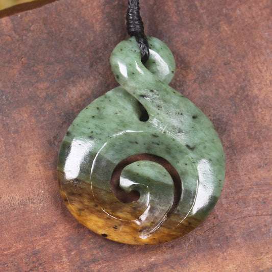 Flower Jade Koru Twist Pounamu - NZ Greenstone