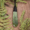 Roimata or Teardop carved from Hapopo Pounamu - NZ Greenstone