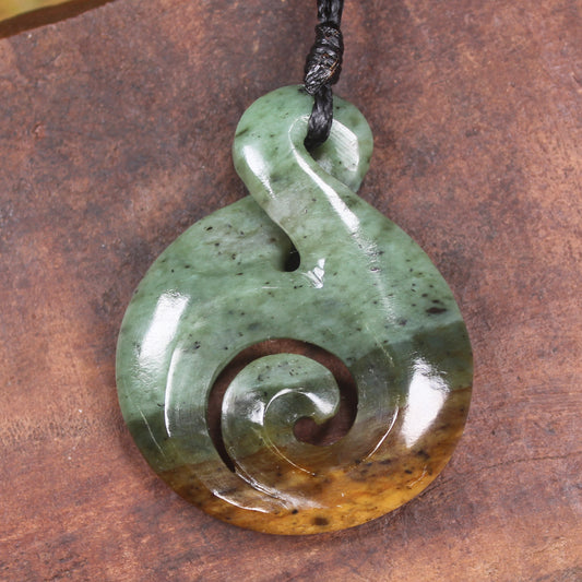 Flower Jade Koru Twist Pounamu - NZ Greenstone